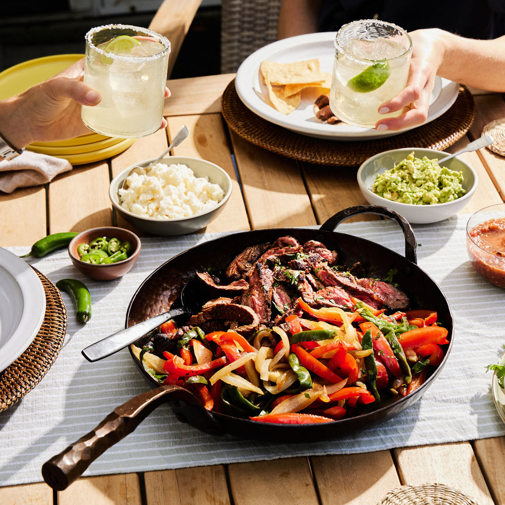 Skillet Skirt Steak Fajitas