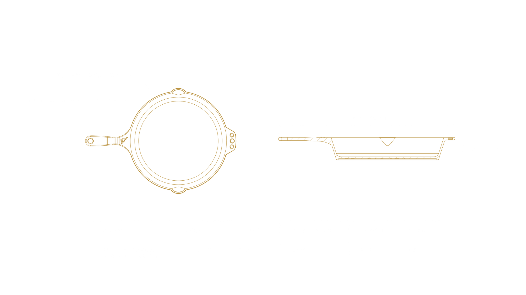 No. 12 Skillet Dimensions Blueprint
